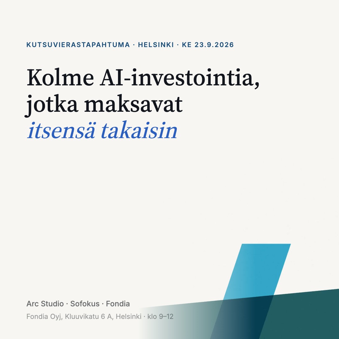 Kolme AI-investointia