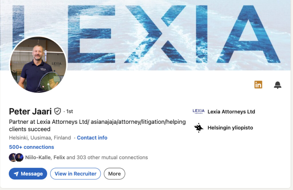 Optimoitu LinkedIn-profiili